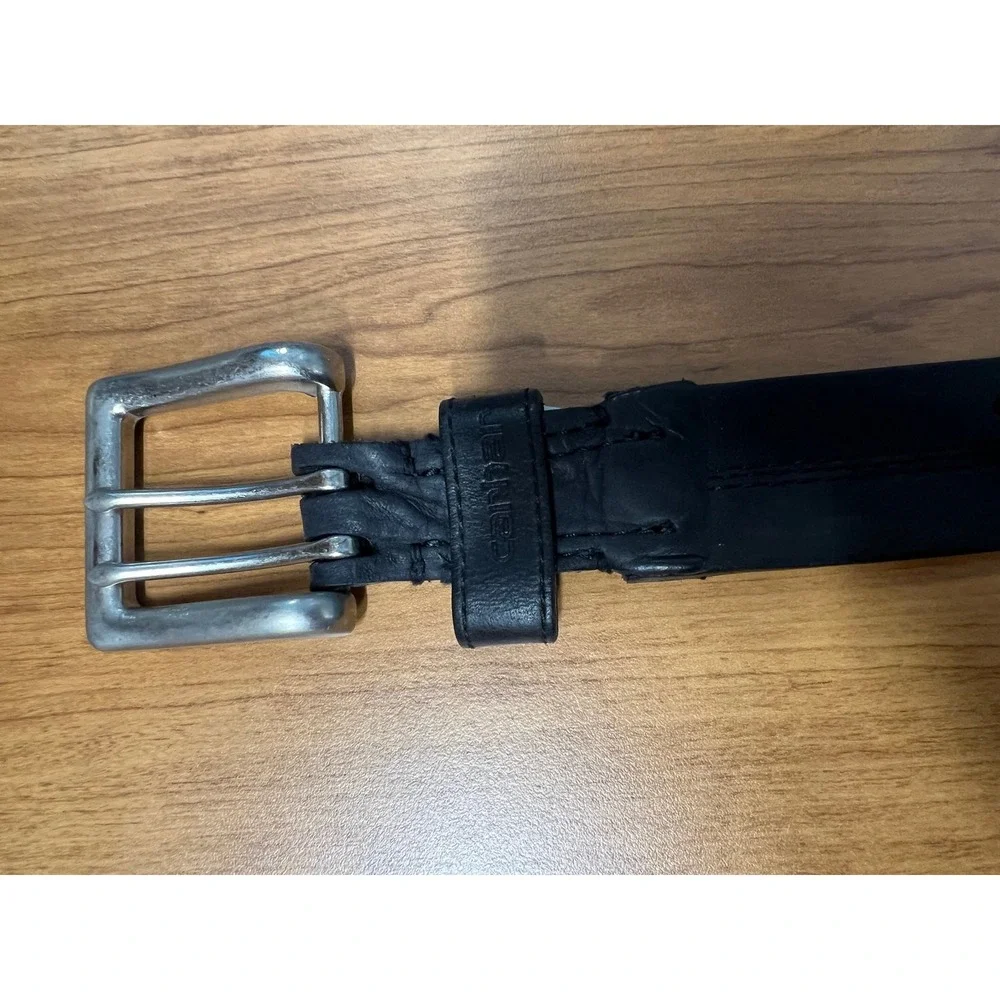 Carhartt Mens Black Leather Double Prong Roller Buckle Work Belt 36 2236-001-36